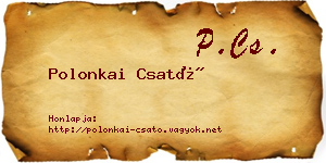 Polonkai Csató névjegykártya